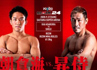 Confira o ‘card’ do Rizin Fighting Federation ( RIZIN ) 24 que será realizado em 27 de setembro