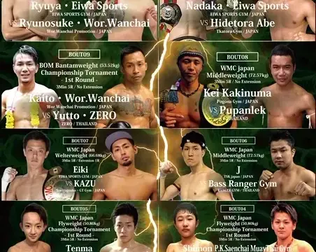 “BOM-The Battle Of MuayThai” retorna com lutas nas regras da Tailândia no Japão
