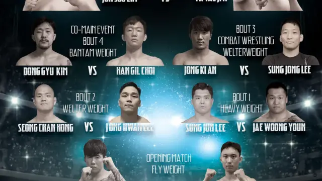 O ‘card’ inaugural do “Monster War” será realizado em 1° de Maio na Coréia do Sul